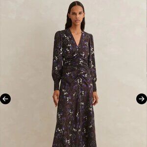 Me+em Wild Meadow Print Ruched Maxi Dress